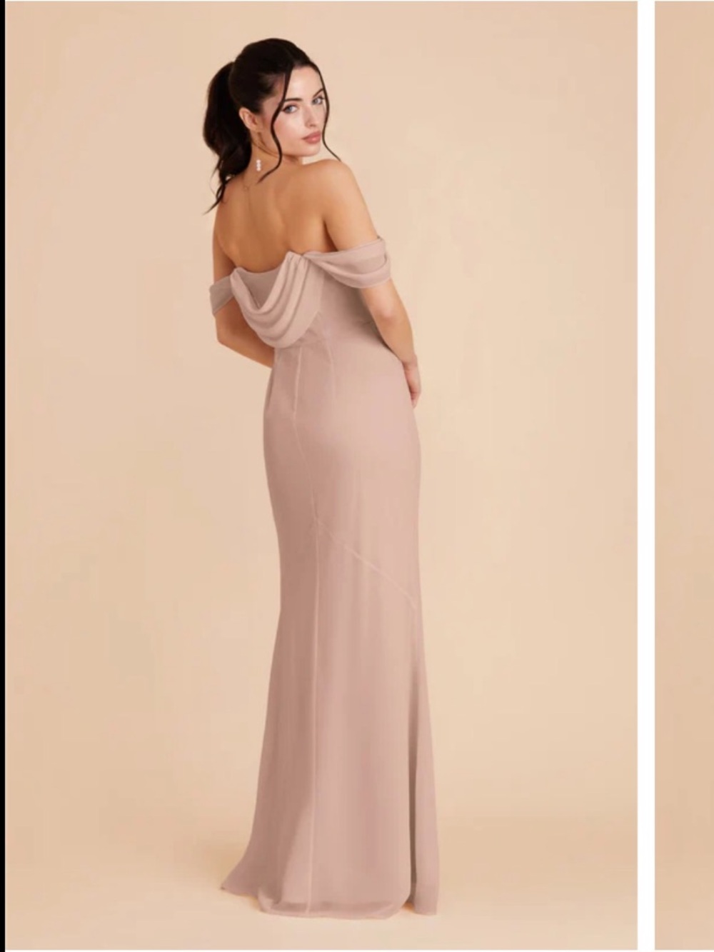 Off-Shoulder Blush Mauve Women’s Dress Birdy Grey Bridesmaid Dress